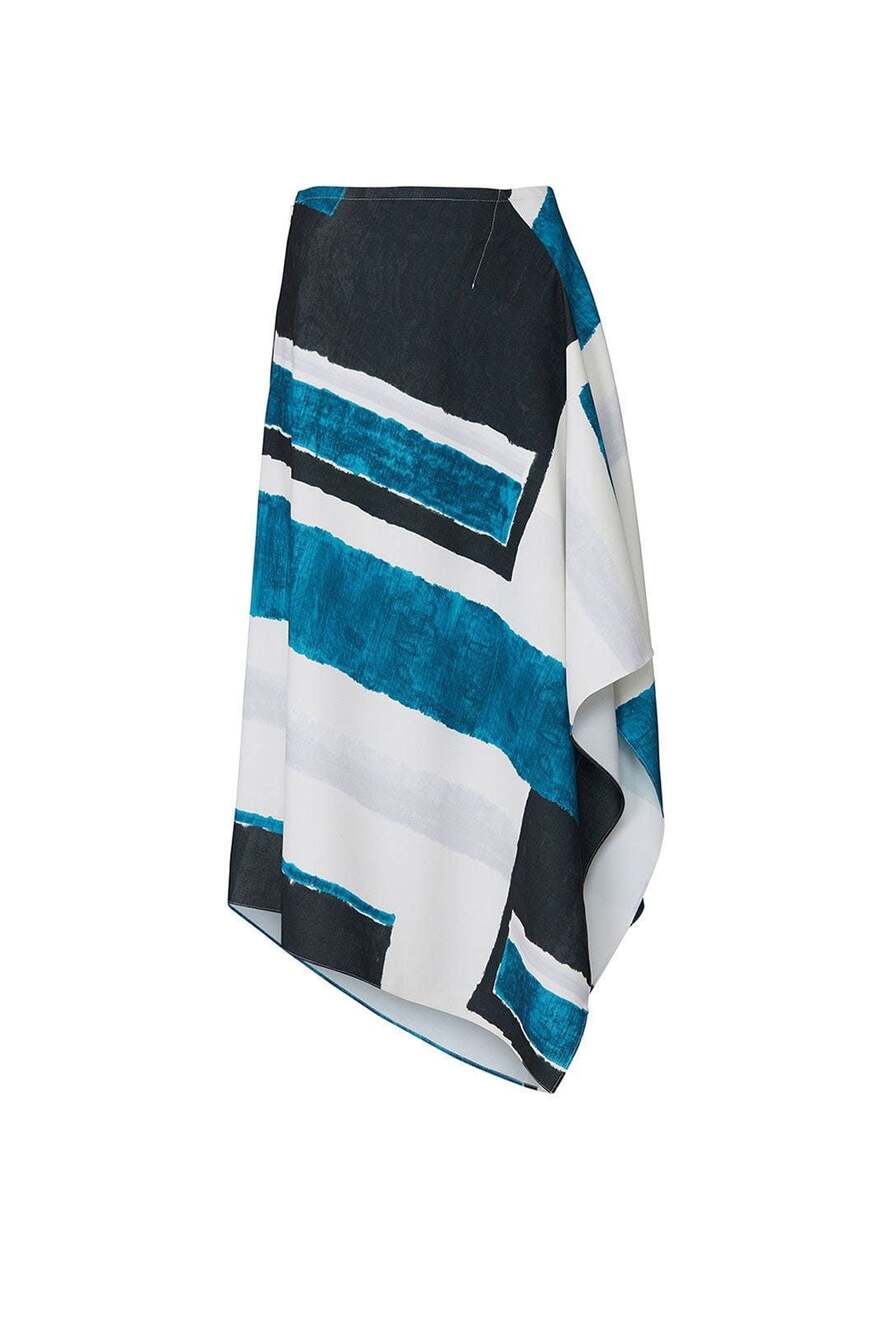 Natori Art Moderna Asymmetrical Skirt Brushstroke